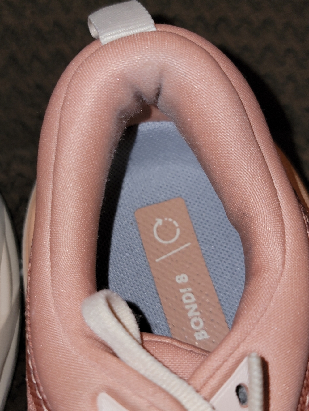 Hoka BONDI 8 Women's Peach/Pink Running Sneakers - Picture 10 of 13